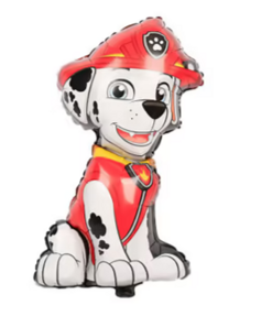 Фигура фольгированная, щенок в красном  71*44 см